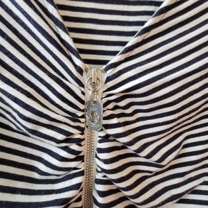 Michael Kors Striped Zipper Tee